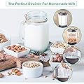 Bellamei Nut Milk Bag Reusable 3 Pack Food Strainer Nut Bags for Straining Almond/Soy Milk Greek Yogurt Fine Nylon Mesh(8"x12"/10"x12"/13"x13") 