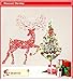 Red Elk PVC Composition Wall Stickers Vinyl Home Decor Reindeer Snowflake Xmas Wall Sticker DIY Removable Waterproof Easy Install for Kids' Room Living Room Bedroom Decal Mural Candy Bars