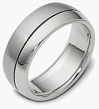 8mm Custom Platinum Comfort Fit Wedding Band Ring