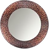Head West Amber Mosaic Circle Mirror, 29-Inch Diameter