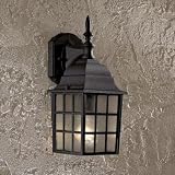 Minka Lavery Lights 8717-66 Medium Wall Mount Light - Black Bridgeport Outdoor Lighting