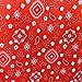 Poly Cotton Print Bandana 60 Inch Fabric by the Yard (F.E. (Red)