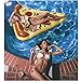 Babrit Pool Swimming Float Water Float Yellow Inflatable Floating Slice of Pizza Pool Raft