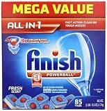 Finish Powerball Tabs Dishwasher Detergent, Fresh Scent, 85-Count