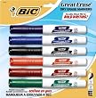 BIC Great Erase Grip Chisel Dry Erase Marker, Chisel Tip, Assorted Ink, 36 Count (6 packages of 6)