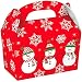 Amscan 5 Count Christmas Snowman Cardboard Gable Boxes, 4-1/2