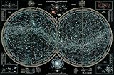 Celestial Planisphere by Thomas Filsinger. Art Print Poster 36 inches width by 24 inches height. Highest Quality Art Poster Print