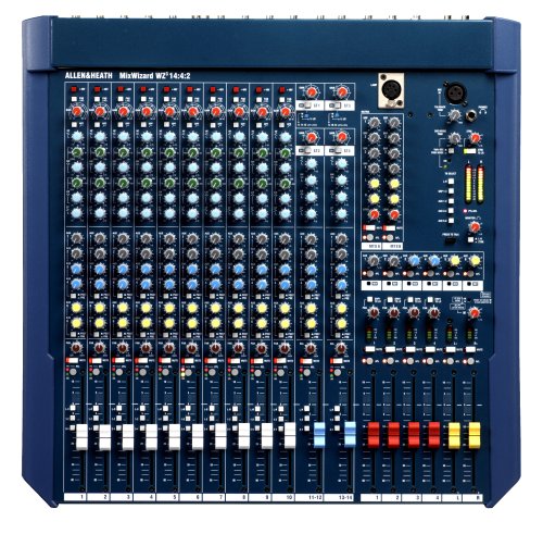 Allen and Heath AH-WZ31442 Mix Wizard WZ3 1442 14-Channel Mixer with 4 Bus Output Syslink Compatibility and 100MM Faders
