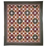 Patch Magic King Snowflake Log Cabin Duvet Cover, 108-Inch by 98-Inch