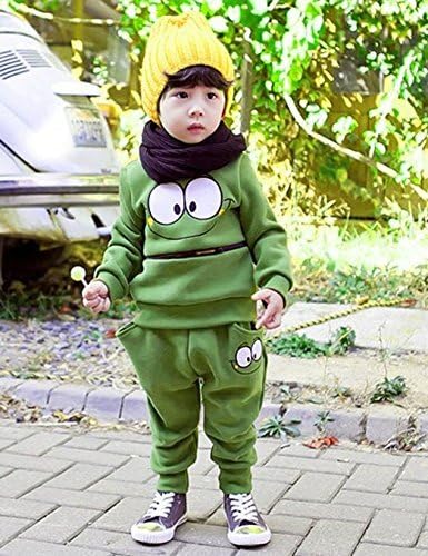 Lanliu Baby Kid Unisex Suits Tracksuit Smiling Face Cotton Top Harem Pant Outfits 2 Pcs