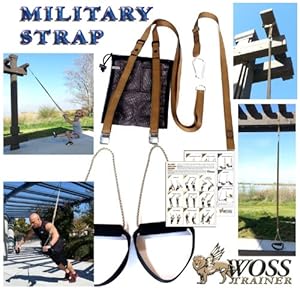 WOSS Military Strap Trainer, Brown, Made in USA