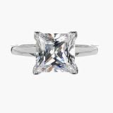 2 CT CZ Princess Cut Engagement Ring size 8 Emitations