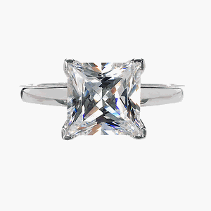 2 CT CZ Princess Cut Engagement Ring size 8 Emitations