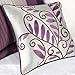 Madison Park Amherst Faux Silk Comforter Set - Casual Contemporary Design, All Season Down Alternative Bedding, Matching Shams, Bedskirt, Decorative Pillows, Purple Queen(90
