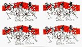 3 Skeletons with Top Hats on Music Notes - 4 Separate Stickers / Decals! - Sticker / Decal