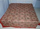 Bedspread Bed Sheet with Graceful Mirrors Silk Thread Embroidery Work