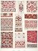 1953 Color Print Bulgarian 19th Century Embroidery Patterns Designs Needlepoint - Original Color Pri