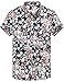 SSLR Men's Summer Casual Floral Short Sleeve Shirt