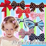 (パパジーノ)PAPAGINO ベビーヘアクリップ フォーマルタイプ1個入り エンジェルズリボン 7:モカブルーストライプ