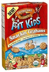 Country Choice Organic Fit Kids Snackin' Grahams, Cinnamon Toast, 6.2-Ounce Packages (Pack of 8)