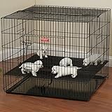 ProSelect Puppy Playpens with Plastic Pan - Small, Black 36"L x 24"W x 30"H; Medium, Black 36"L x 36"W x 30"H; Large, Black 48"L x 48"W x 30"H