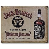 Jack Daniels Whiskey Tin Metal Sign : Tennessee Hollow