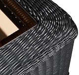Strathwood Bahia Resin Wicker Coffee Table with Glass Top