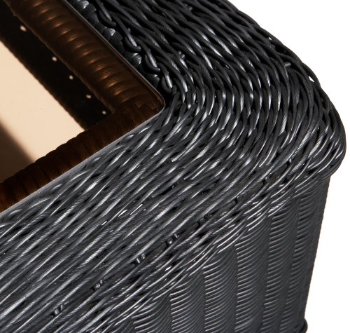 Strathwood Bahia Resin Wicker Coffee Table with Glass Top