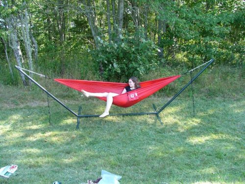 Bay Hammock Parachute Fabric Hammock w/ Carry Bag (60