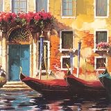 Produkt-Bild: Eurographics MCS4079 Marcelo Silva, Venetian Gondolas I 50 x 50, Hochwertiger Kunstdruck