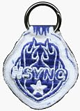 N'Sync Heart Logo Embroidered Fabric Keychain (NSYNC)