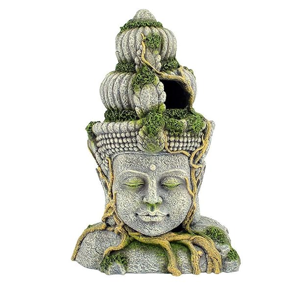 Sunyiny Aquarium Decorations Head Sculpture Aquarium Decor