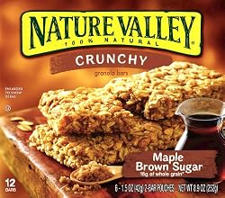 Nature Valley Crunchy Granola Bars, Maple Brown Sugar, 12-Count Boxes (Pack of 6)
