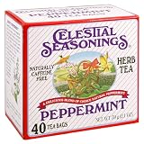 Celestial Seasonings Herb Tea, Peppermint, Tea Bags, 40-Count Boxes (Pack of 6)