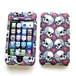 Apple iPhone 3G & 3GS Rubberized Snap-On Protector Hard Case Image Cover "Skull 'N Roses" Design