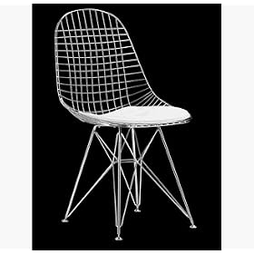 Zuo 188030 Mesh Dining Chairs in Chrome with Leather Cushion - Set of 2 by zuo