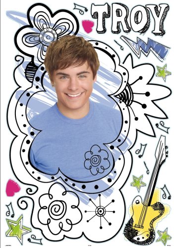Decofun, Disney High School Musical 2 Maxi Wall Sticker, Self Adhesive