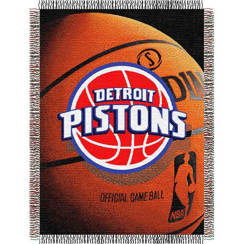 Detroit Pistons NBA Woven Tapestry Throw Blanket (48x60