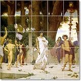 IMAGE OF Frederick Leighton People Custom Tile Mural 20. 17x25.5 inches using (24) 4.25x4.25 ceramic tiles.