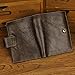 Itslife Men's Genuine Leather Wallet Retro Cowhide Hasp Trifold Vintage Card Holder
