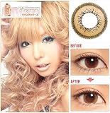 Angel Honey Colored Big Circle Cosmetic Contact Lens 14.0mm - (Brown)