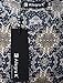 Allegra K Woman Floral Prints 3/4 Sleeves Unlined A Line Dress Navy Blue XL