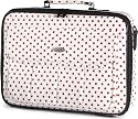 Oliepops White & Red Polka Dot Laptop Case fits 15 to 17 inch