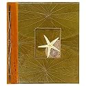 All Natural 80 Photo Handmade Photo Album - Starfish and Sand Design