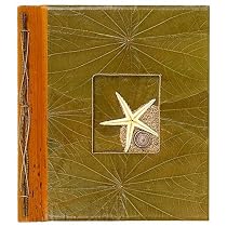 All Natural 80 Photo Handmade Photo Album - Starfish and Sand Design
