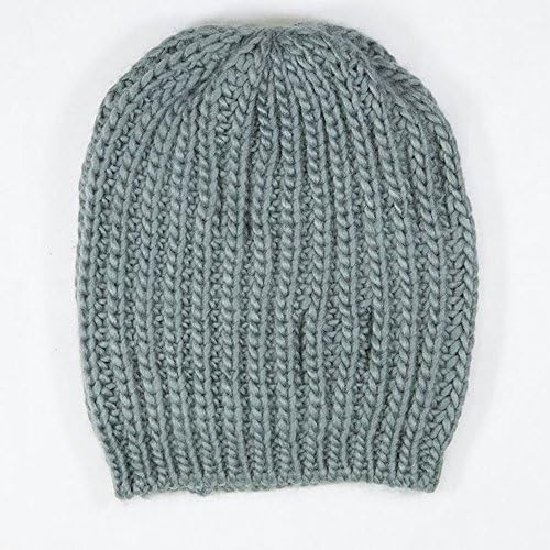 New ADORNA Knitted Women's Beanie Wool Hat by MILANO COLLECTION WIGS With Hair Strip Velcro - Dark Grey