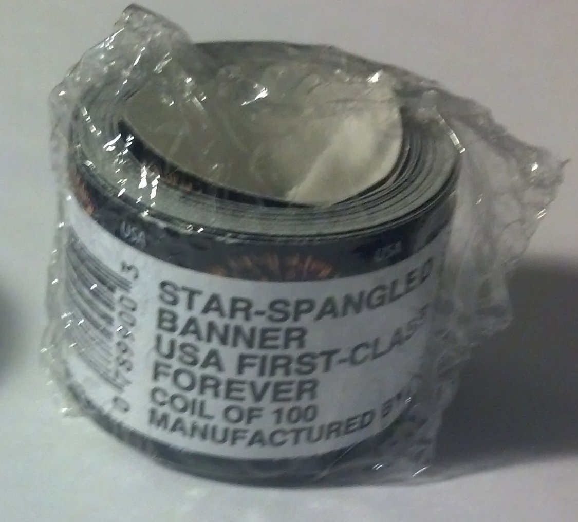 USPS Forever Stamps Star Spangled Banner Roll of 100 Postage Stamps