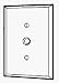 1 Gang Telephone & Cable Wallplate (001-86013-000)