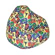 Race Car Kid's Large Juvenile Print Beanbag By Elite Furniture