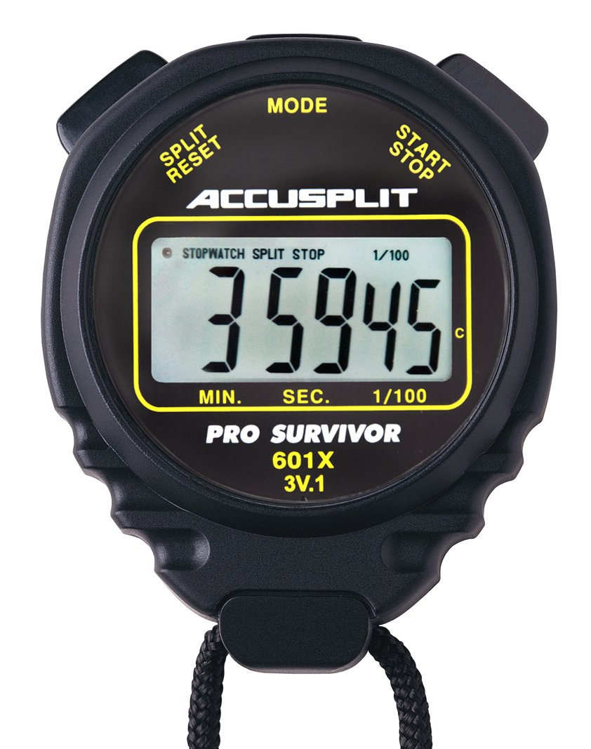 Accusplit Pro Survivor A601X Stopwatch Clock Extra Large Display Black